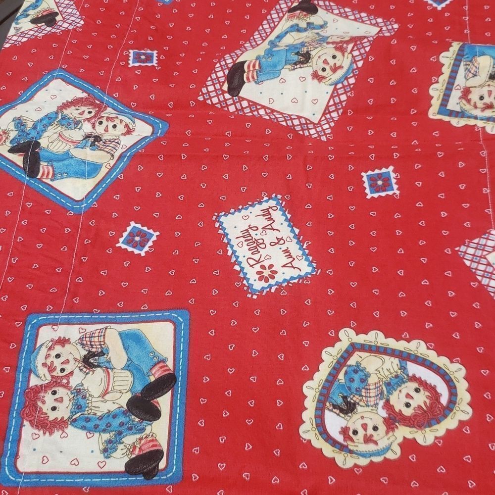 Adorable Vintage Handmade Raggedy Ann & Andy Valance Curtains
